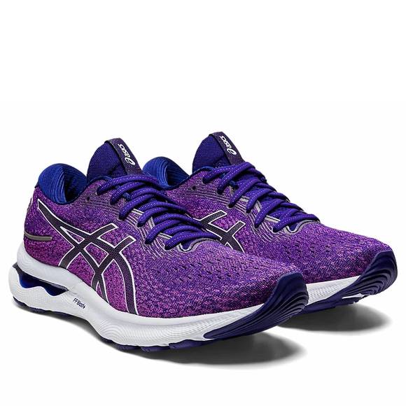 NEW ASICS women‚Äôs gel-nimbus 24 running shoes in orchid/soft sky - Picture 3 of 6